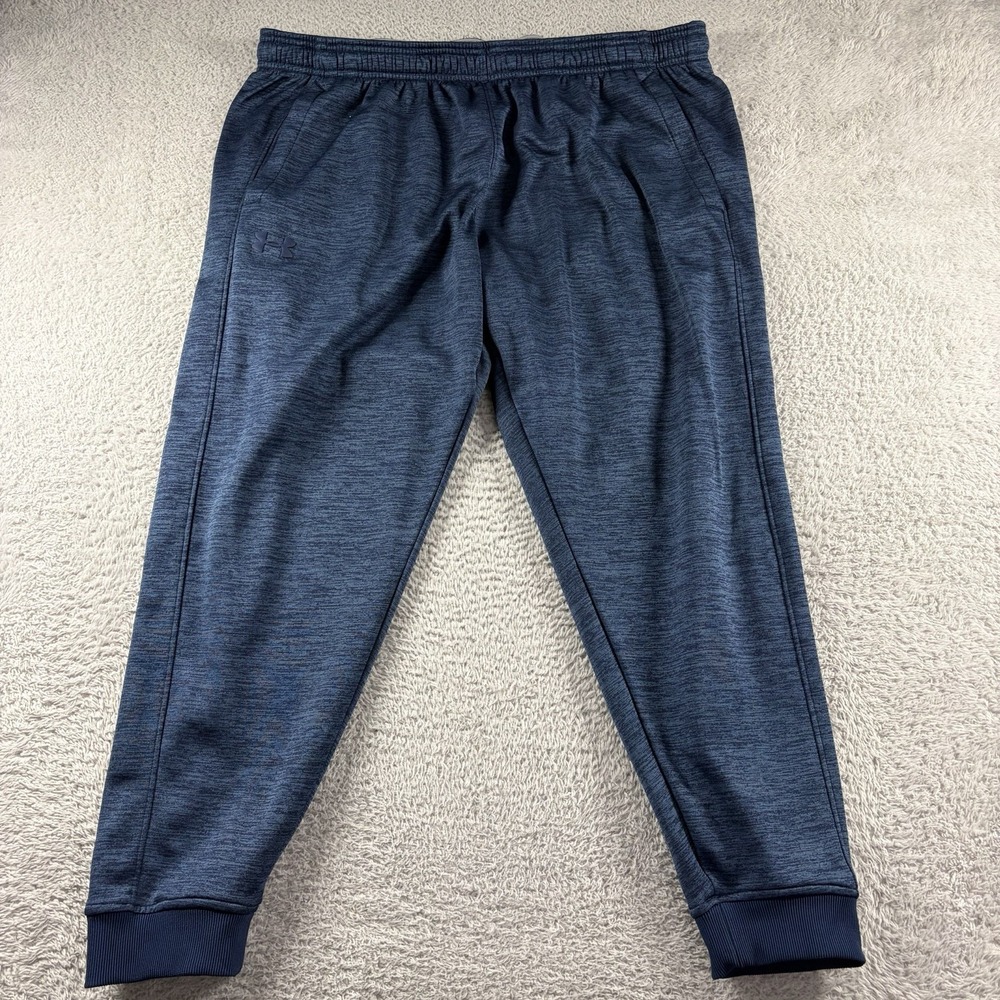 Under Armour Jogger Sweat Pants Mens XXL Blue Dazzle Loose Fit Cold Gear